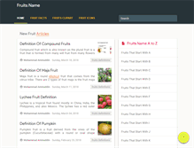 Tablet Screenshot of fruitsname.com